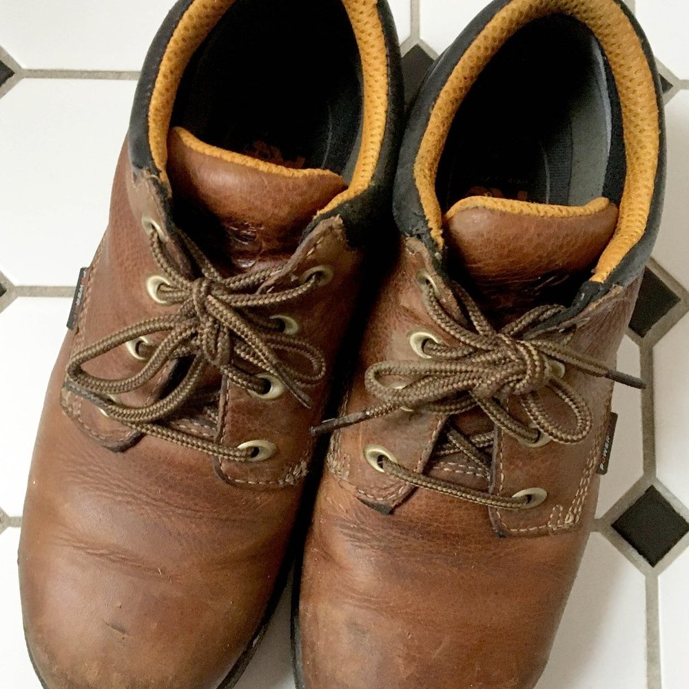 Timberland Pro steel toe low cut work boots brown